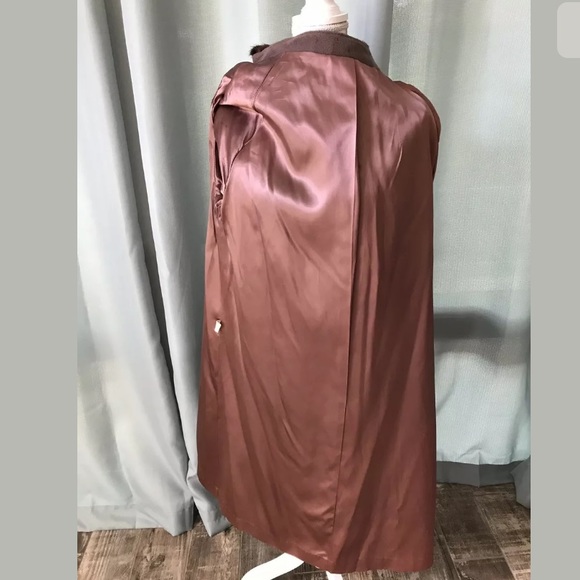 Vintage Coat 60’s 70’s Faux Fur Trim Button Up - Picture 2 of 8